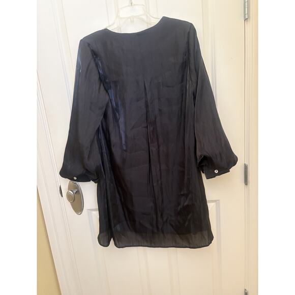 Branded Royalty Black Puff Sleeve Dress Size Large NWOT - Picture 4 of 4